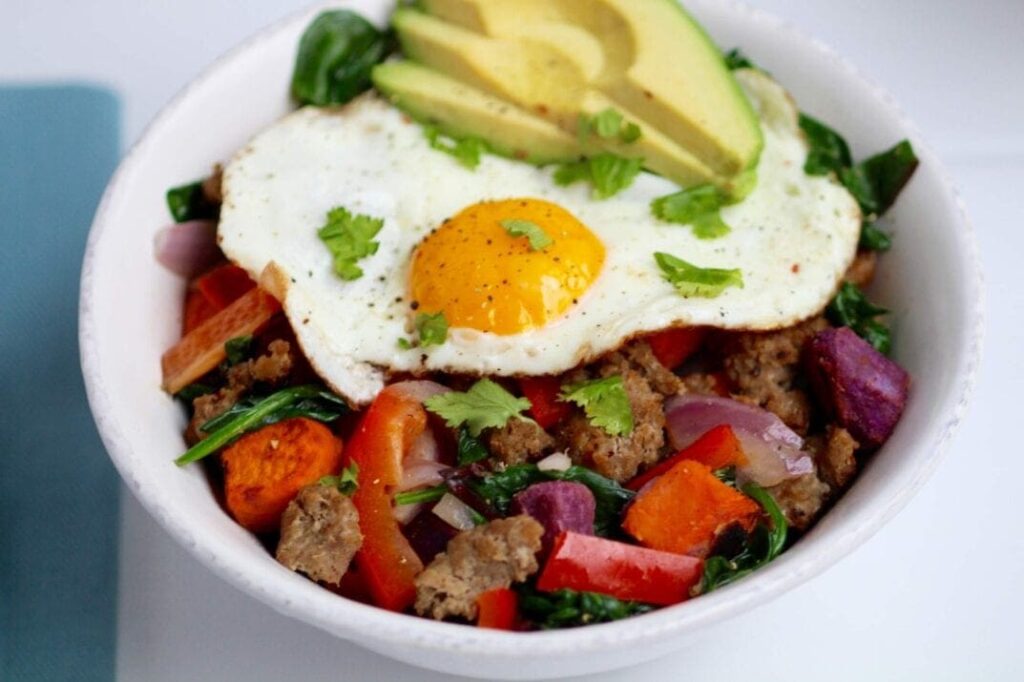 5. egg & sweet potato meal prep bowl