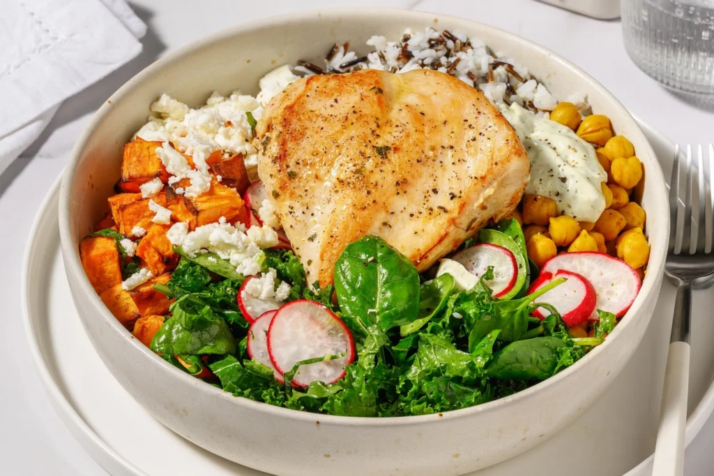 6. high protein chickpea bowl