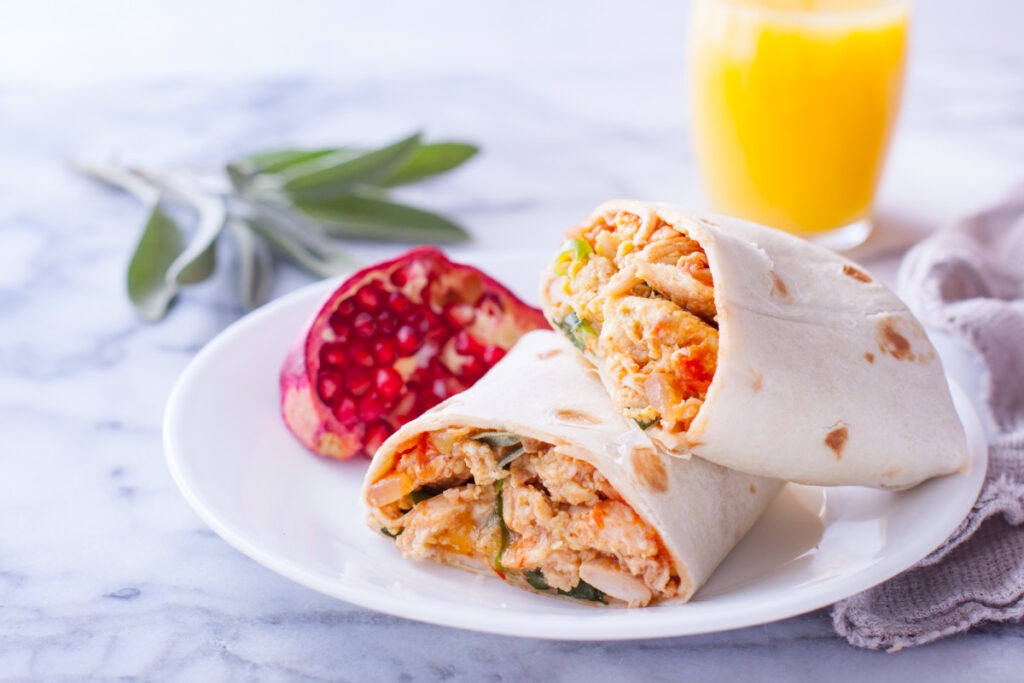 10 High Protein Breakfasts Under 400 Calories 6. turkey breakfast wrap