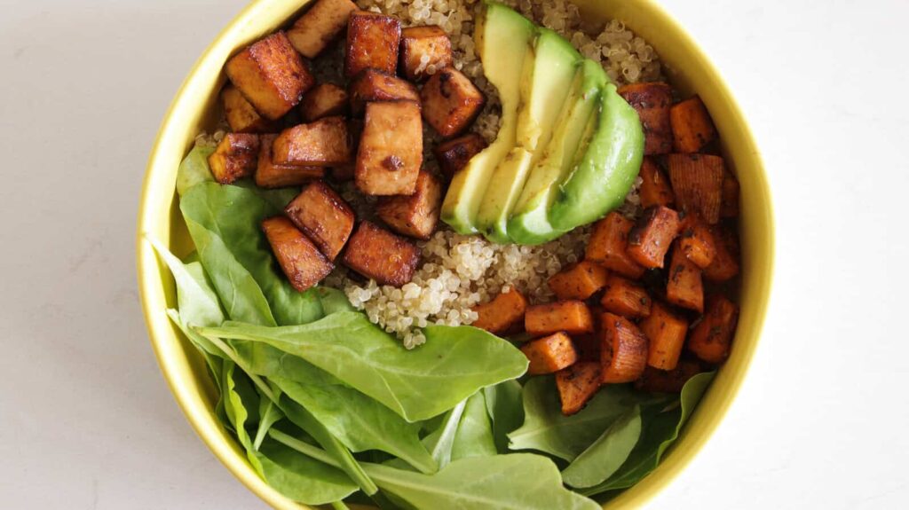 8. avocado protein bowl