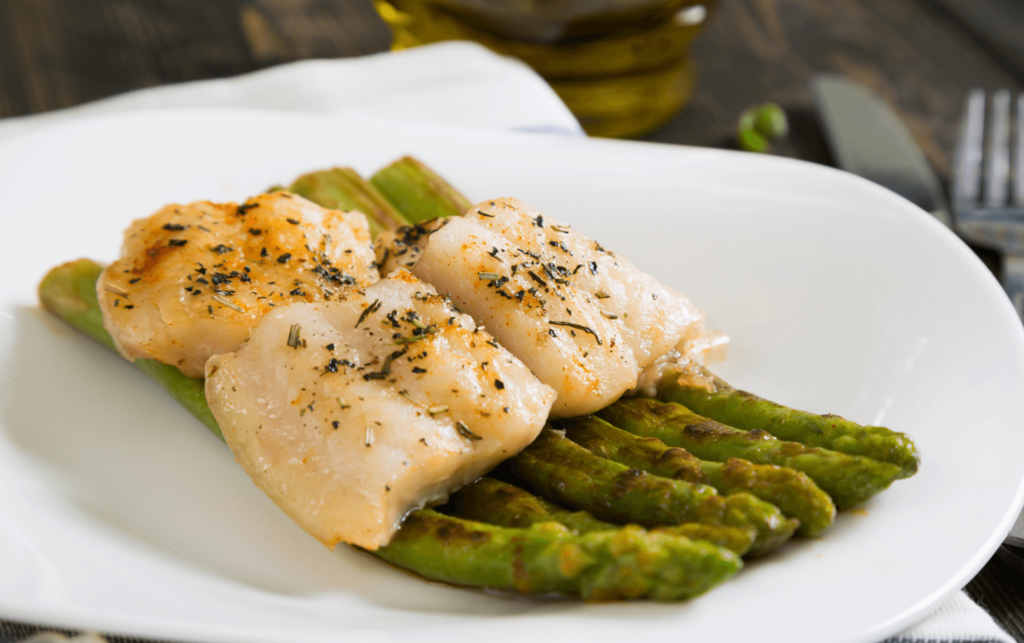 Baked Cod with Asparagus