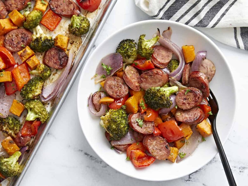 One Pan Sausage and Veggies