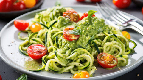 Zucchini Noodles with Pesto