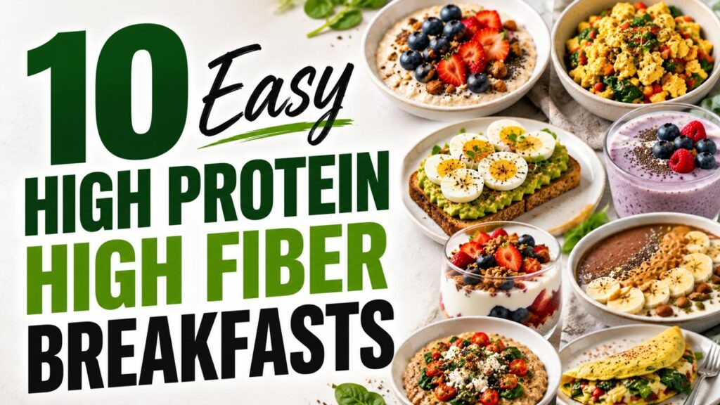 10 Easy High Protein High Fiber Breakfasts